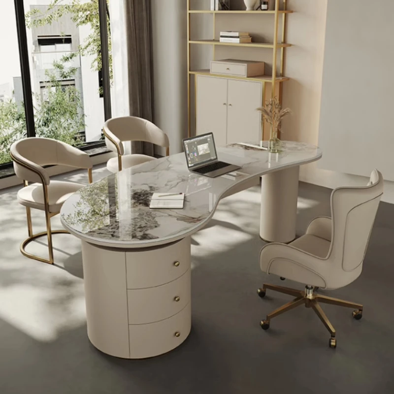 

Reception Negotiation Light Luxury Rock Board Desk Gaming Desk Room Desks Computer Table Gaming Office Desks Furniture Study
