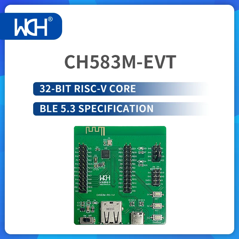 2 sztuk/partia płyty ewaluacyjnej CH582M/CH583M 32-bitowa specyfikacja RISC-V Core BLE 5.3