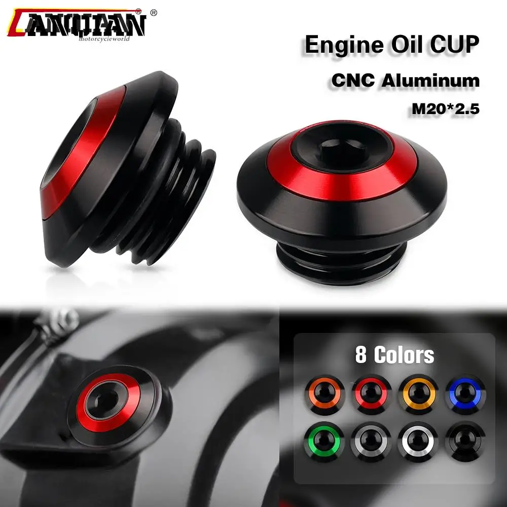 

For DUCATI MULTISTRADA 1000 2003 2004 2005 2006 M20*2.5 Motorcycle Accessories Aluminum Engine Oil Filter Cup Plug Cover Screw