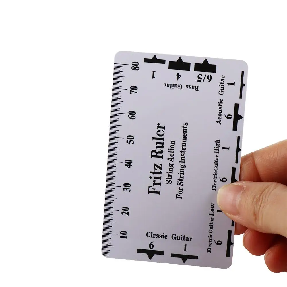 Guitar Strings String Pitch Ruler Luthier Tools Rulers Card Guitar Ruler Measurement Compact Action Gauge Ruler Classical Guitar