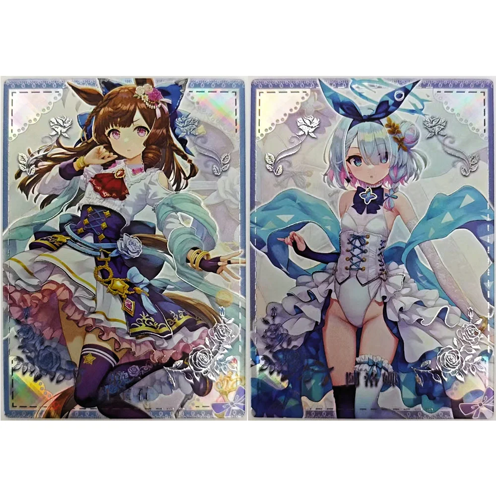 Tarjeta coleccionable con purpurina Premium, regalo de cumpleaños y Navidad, historia de la diosa de Anime QR Rem Klee Kafka Sangonomiya Kokomi Ganyu