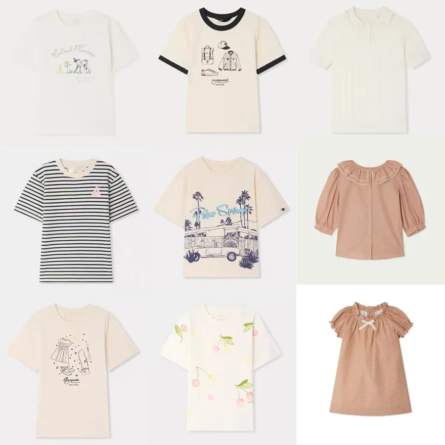 

Предзаказ (отгрузка в марте) 2026 BP НОВИНКА Весенние футболки для девочек, летняя одежда для мальчиков, детские рубашки с коротким рукавом, детская одежда