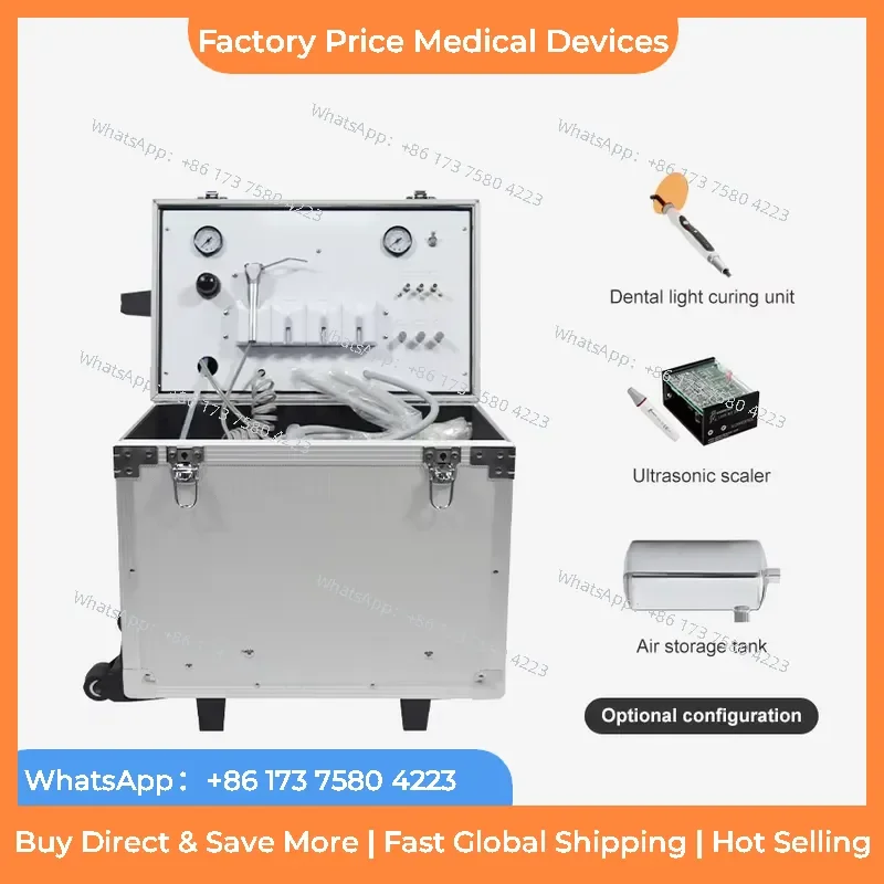 2026 Portable turbine device with built-in air compressor for use by clinic dentists fastshipping