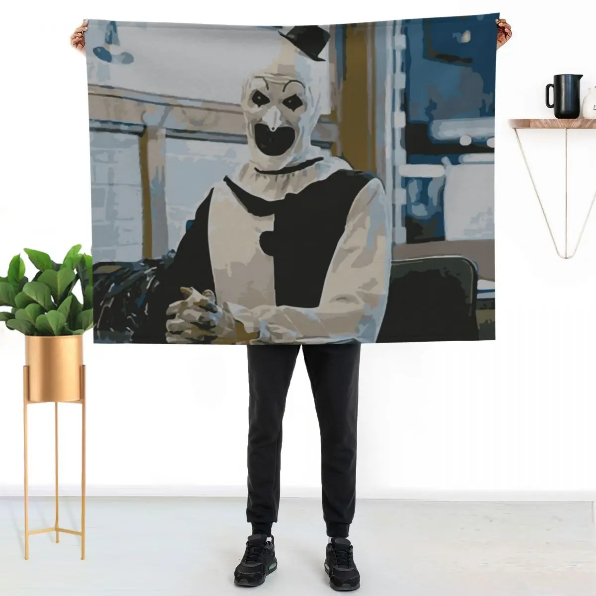 Art The Clown - Terrifier Throw Blanket Thin funny gift Furrys Sofa Quilt Plaid Luxury St Blankets
