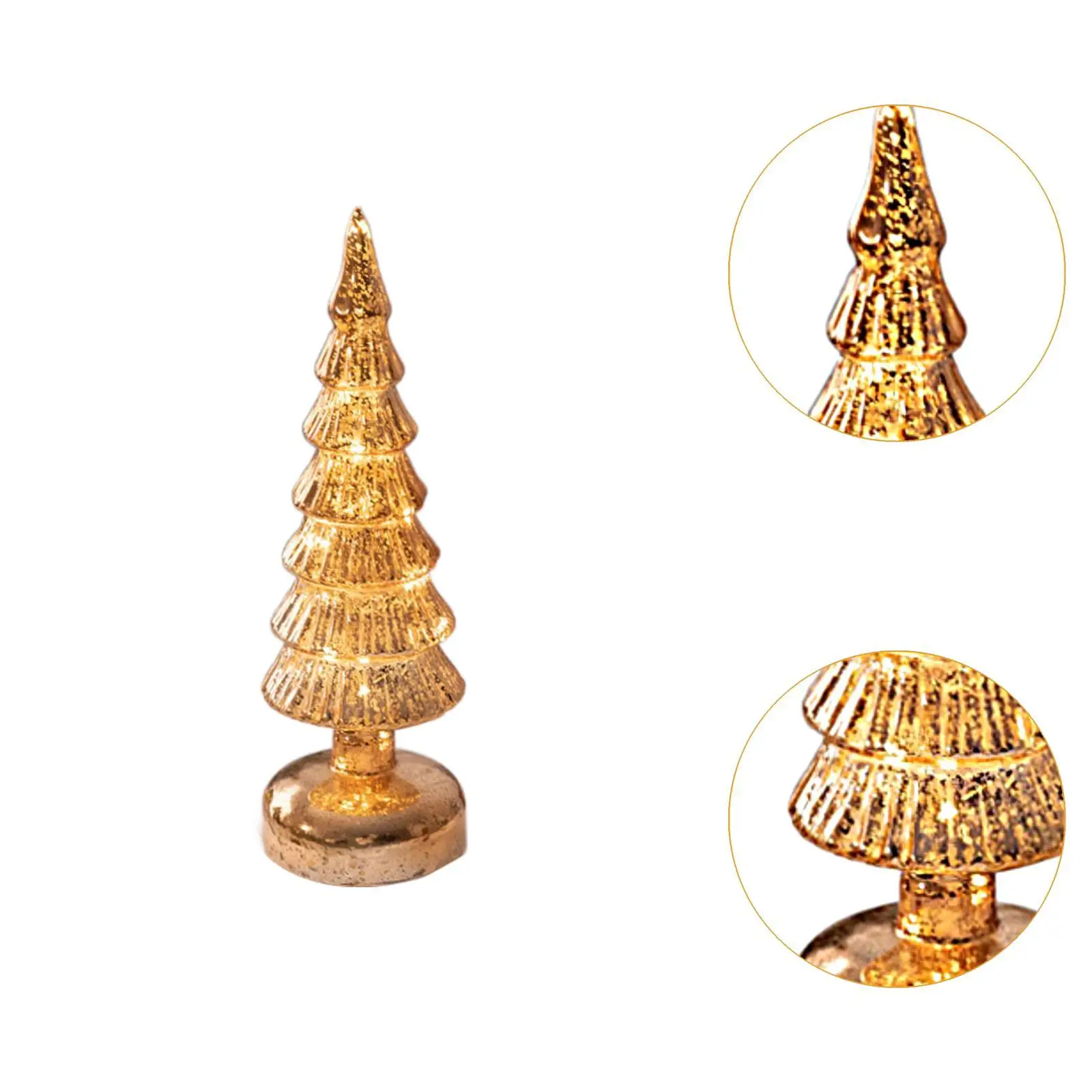 Glass Tabletop Christmas Tree Christmas Ornament for Bedroom Mantel Indoor