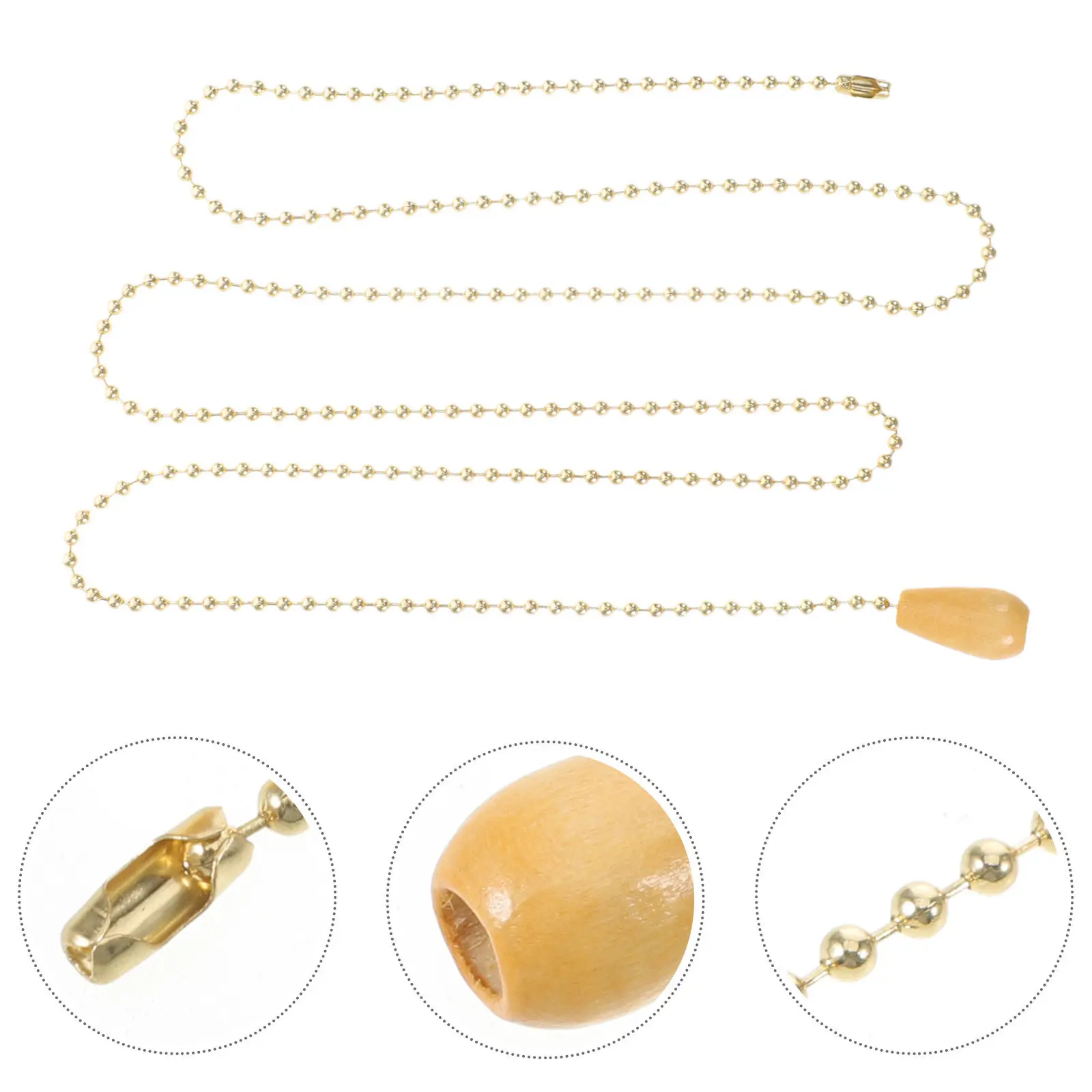 Wooden Ceiling Fan Pull Chains 90Cm Decorative Beaded Extenders for Light Pull Cord Ceiling Fans Accessories Beaded Fan Pulls