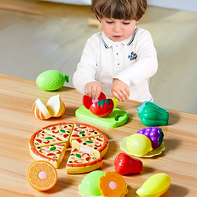 

Children Toys Cutting Fruits and Vegetables Set for Kids Pretend Play Simulation Kitchen Toy Montessori Baby Toys for Girls Boys
