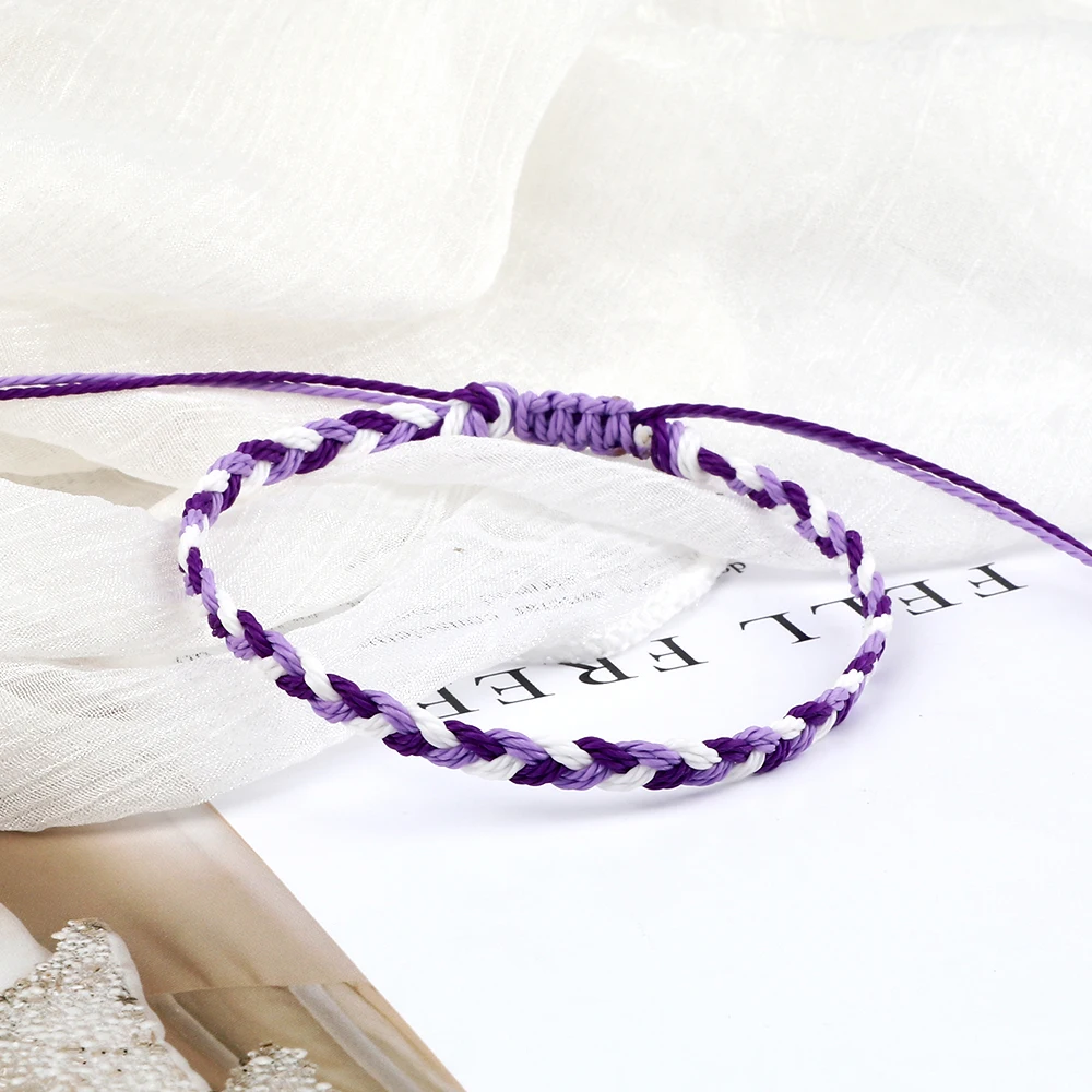 30 Colors Waterproof Wax Rope Bracelet&Bangle For Women Men Handmade Braided Adjustable Couple Bracelet Friendship Jewelry Gift