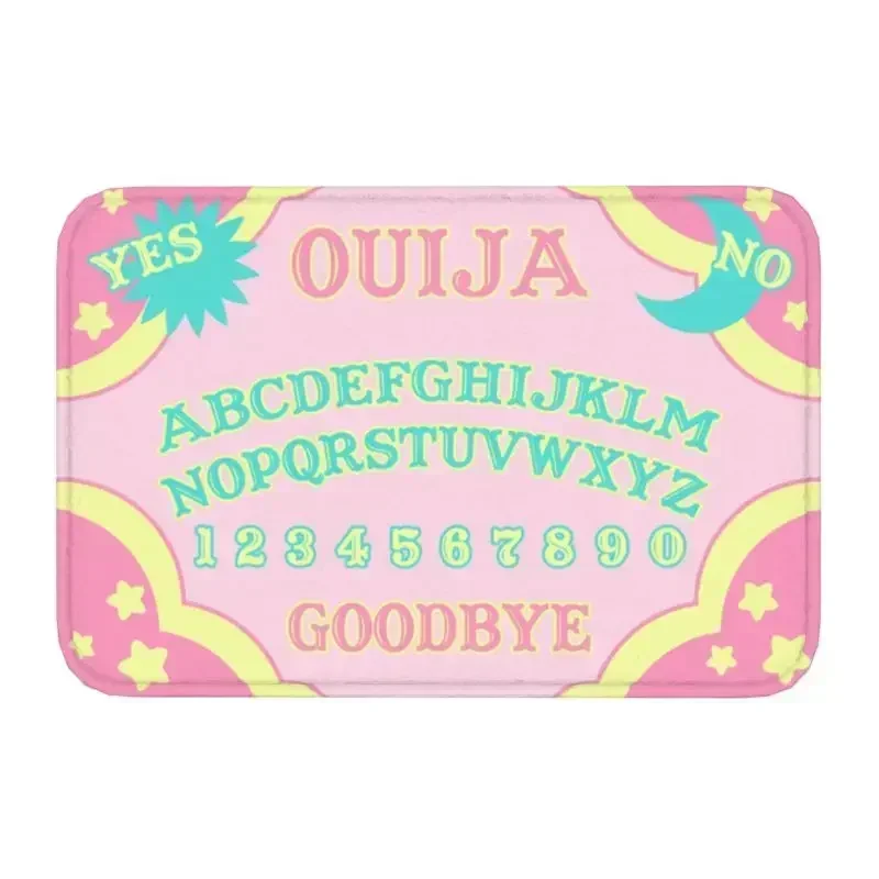 Pastel Pink Ouija Board Doormat Anti-Slip Entrance Bath Kitchen Floor Door Mats Halloween Divination Garage Rug Carpet Footpad