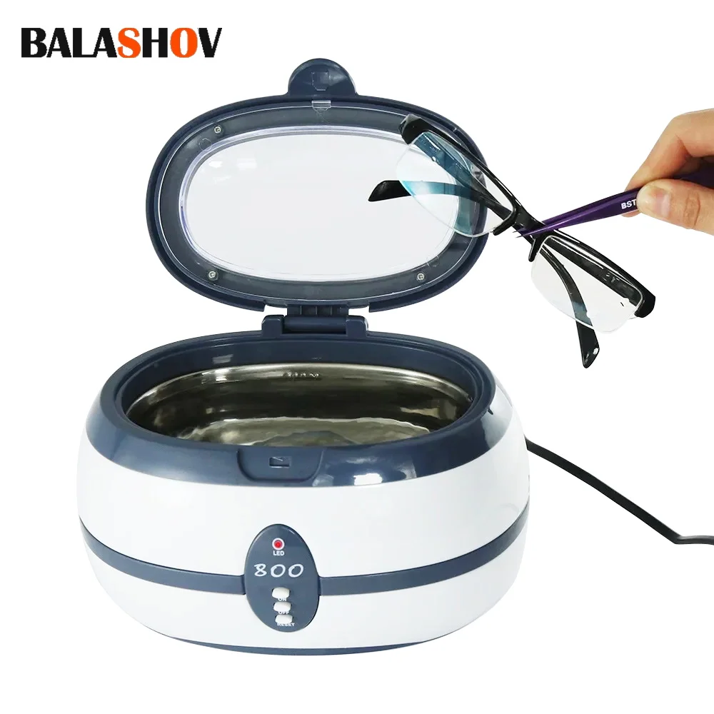 Ultrasonic Cleaner Ultra Sonic Bath Cleaner Mouth Guards Jewelry Watch Glasses Razor Dental Ultrasound Cleaning Machine Cleaner