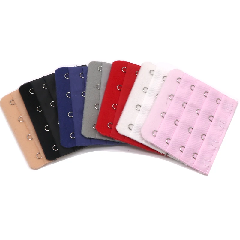 4/5PCS Bra Extension Strap Extenders for Women Adjustable Belt Buckle Nylon Elastic Bra Extension Strap Hook Clip Expander