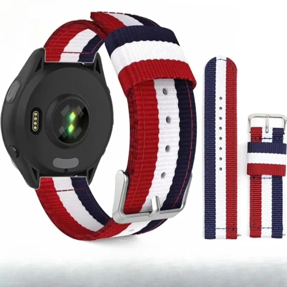 22mm 20mm Canvas Nylon Strap for Xiaomi Watch 5/2/S5-4 breathable Band OPPO Watch S-X2-X/Oneplus Watch 4-Lite Amazfit Active Max