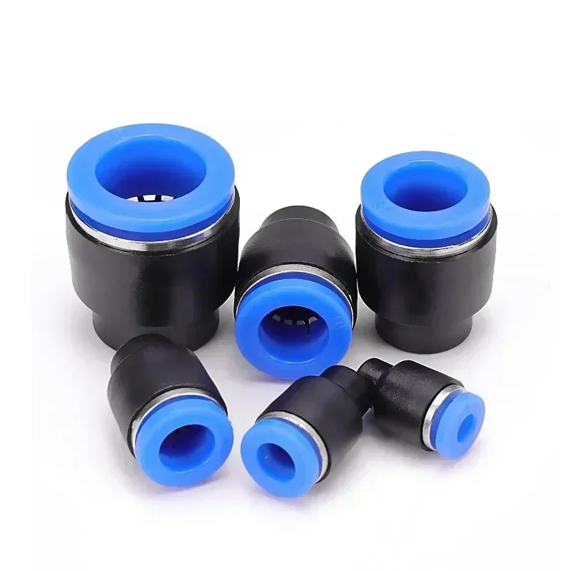 Pneumatic Plug Fittings Quick Nylon Fitting 4mm/6mm/8mm/10mm/12mm/16mm Hose Tube Push Fit Dustproof Seal Connector Air Line