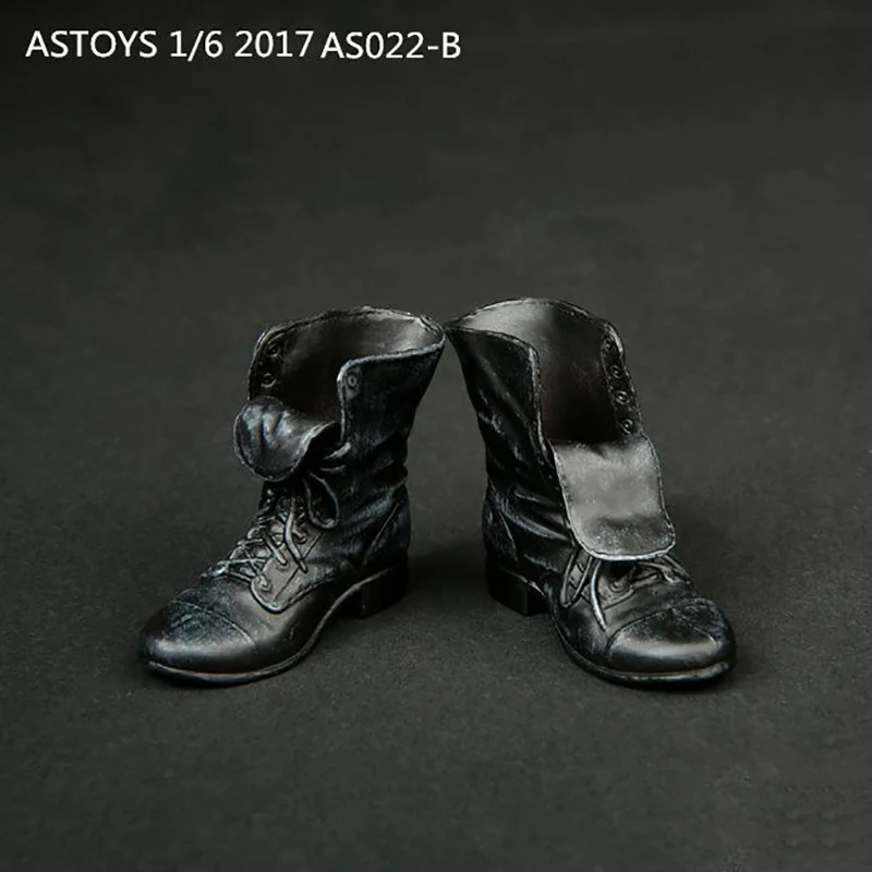 ASToys AS022 Stivali da combattimento alti casual alla moda maschile in scala 1/6 con piedi all'interno Modello per corpo soldato con piede staccabile da 12 pollici