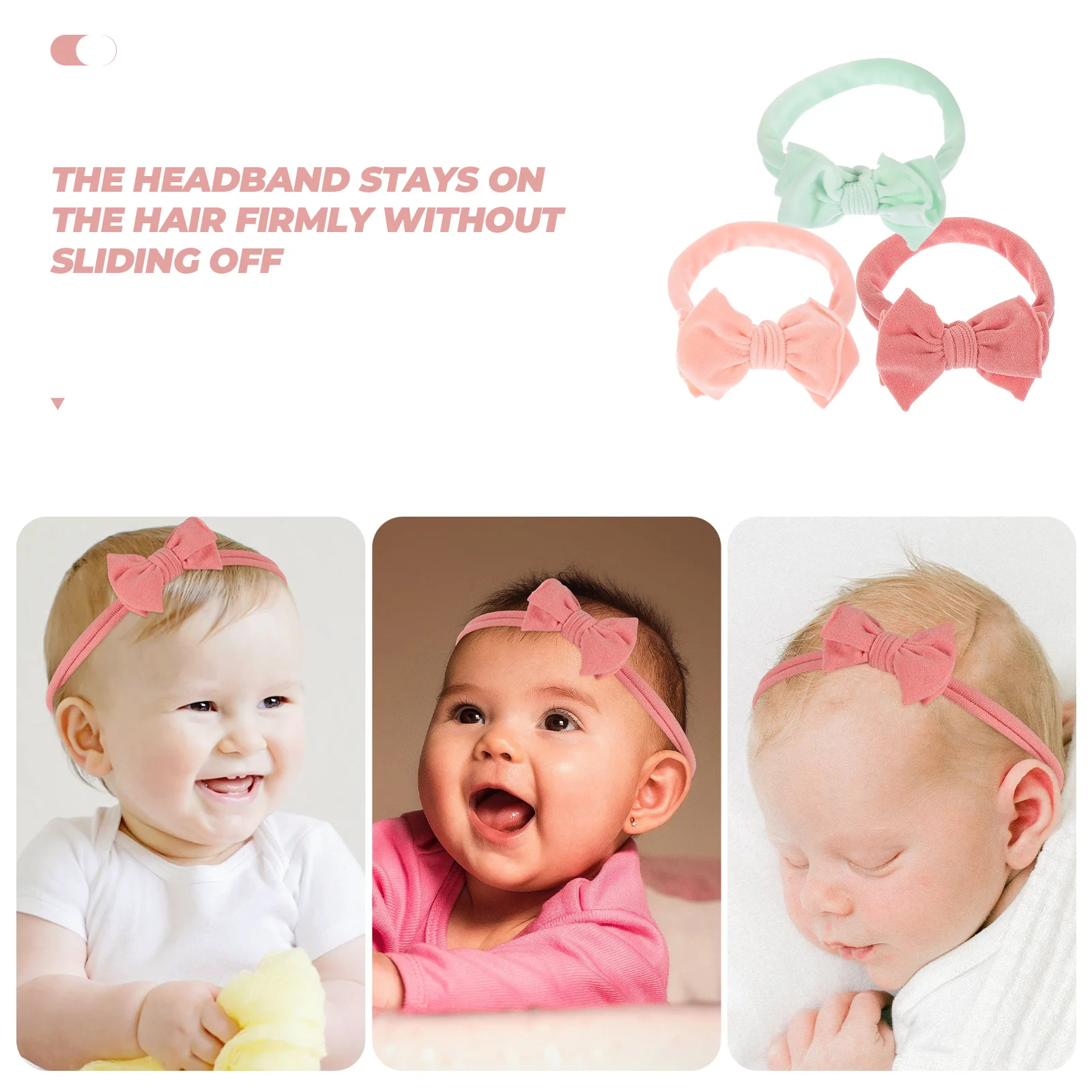 

3 шт. очаровательные повязки на голову с бантом для детского душа, вечерние эластичные повязки для волос, уникальный головной убор, детские повязки для волос, детская повязка для волос