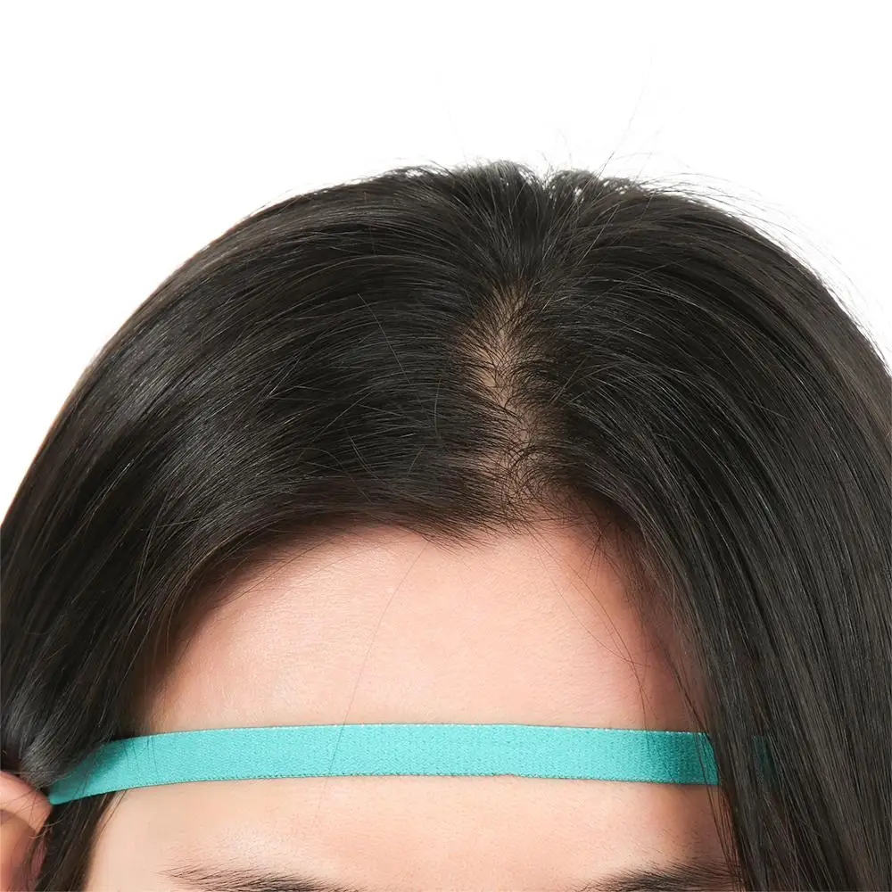 Haaraccessoires Bonbonfarbenes Gummi-Schweißband Sport Rutschfestes Elastisches Stirnband Kopfwickel Yoga Haarbänder – Detail 12