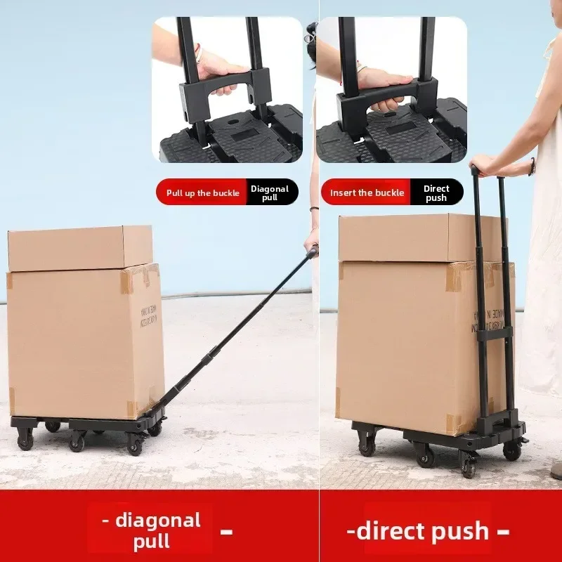 Minimalist trolley Pull goods trolley Folding portable handling household flatbed