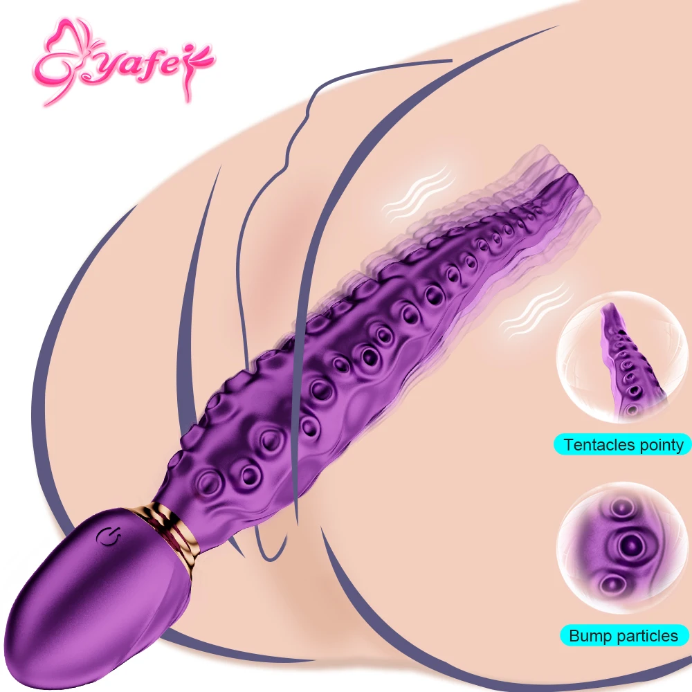 Octopus Tentacle Anal Vibrator for Women 360° Rotation Vagina Nipple Massager Male Prostate Massager Erotic Sex Toys for Women