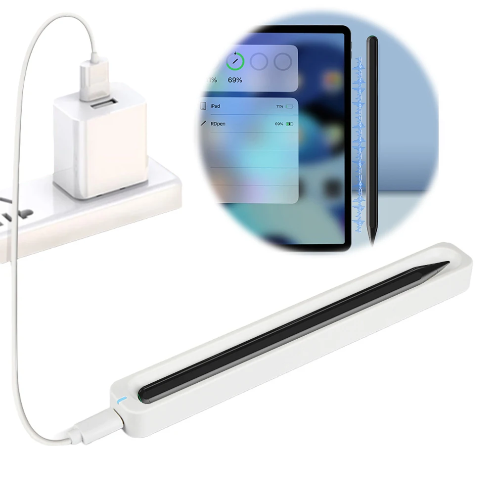 

Стилус с функцией Palm Rejection Faster Charge Pen Стилус-карандаш Емкостный стилус для iPad Pro 11 дюймов (2018-2022) для iPad Mini (2021)