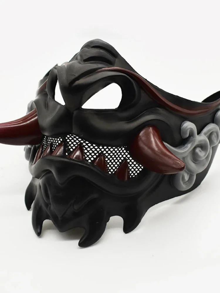 Японский самурай Они демон маскар Хэллоуин демон самурай косплей ужас Праджня убийца Дикекер пластиковые маски Feestkostuum Rekwi