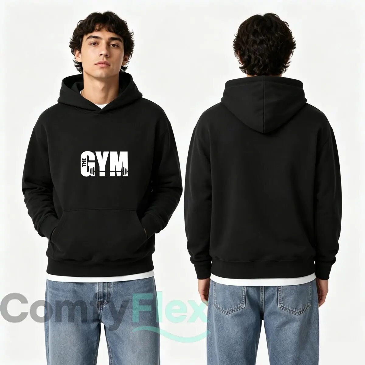 Gym Fitness Strength Training Design Autumn and winter new men's and women's hooded sweatshirts