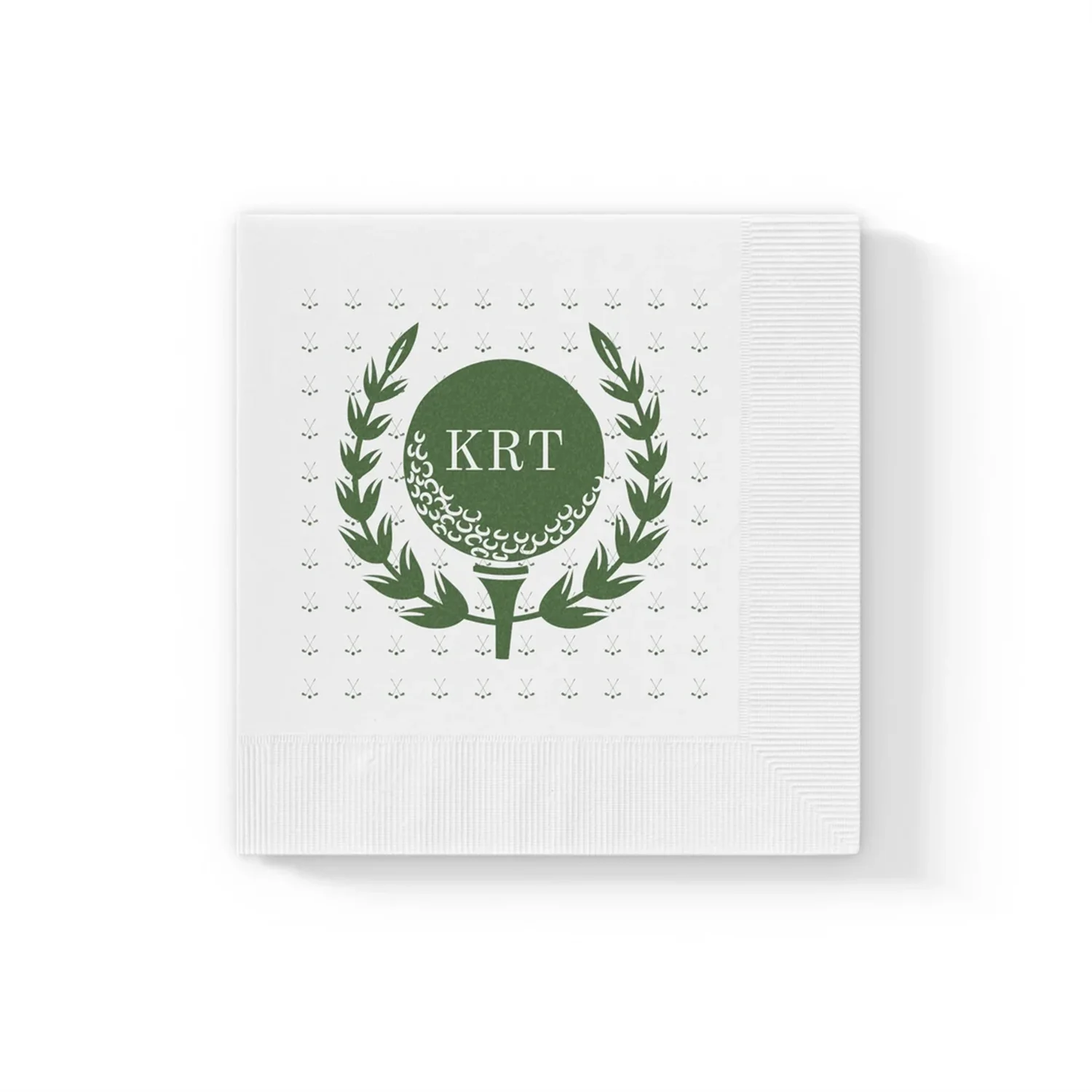 50 PCS White and Green Napkins. Cute Golf Theme. Perfect Present for Golfer or Hostess Gift!