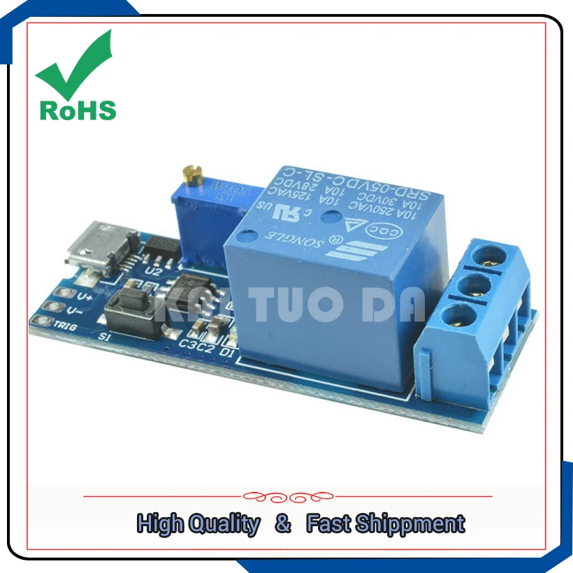 Wide Voltage 5V-30V Trigger Delay Relay Module Timer Delay Turn-on Delay Switch K7