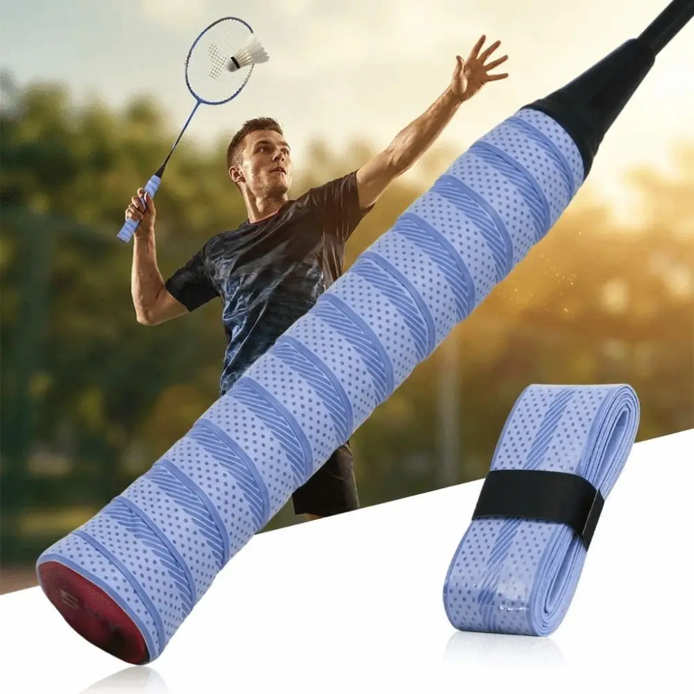 Sticky Racket Overgrip Perforated Protective Film Coating Sports Handle Grip Diagonal Texture Handle Wrap Tape