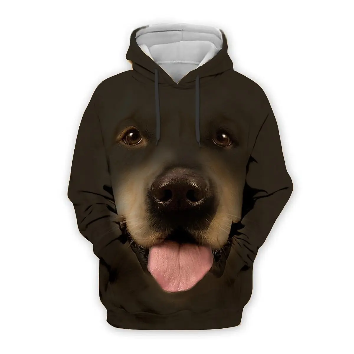 2024 Herren Pullover Langarm Hoodie Sweatshirt Tier Hund Drucke Casuals Frühling & Herbst Für Männer/Frauen Oberbekleidung Streetwear