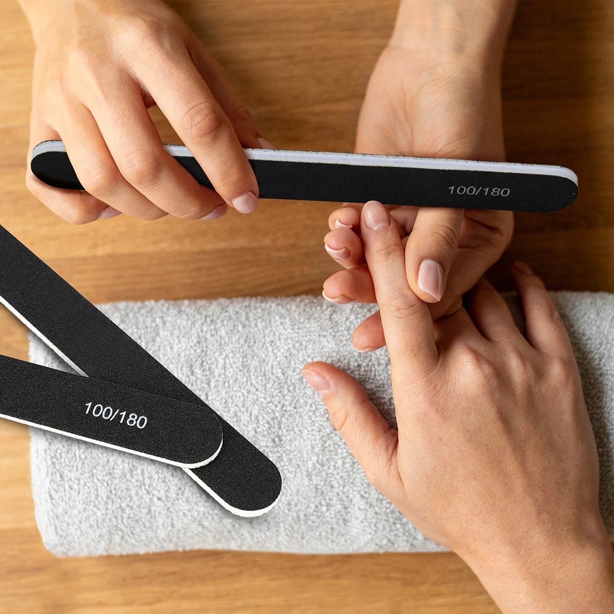 

Пилочка для ногтей с зернистостью 100/180, наждачные доски для ногтей, буфер для ногтей и набор для блеска, для полигель для наращивания ногтей