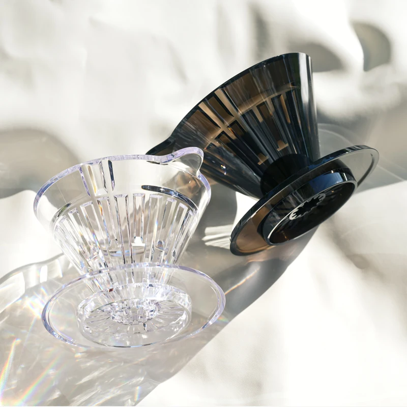 TIMEMORE Crystal-eye Turbo Dripper,  Pour-Over Drip Coffee Filter Maker, Home Coffee Brewing Tool with Filter Papers Included