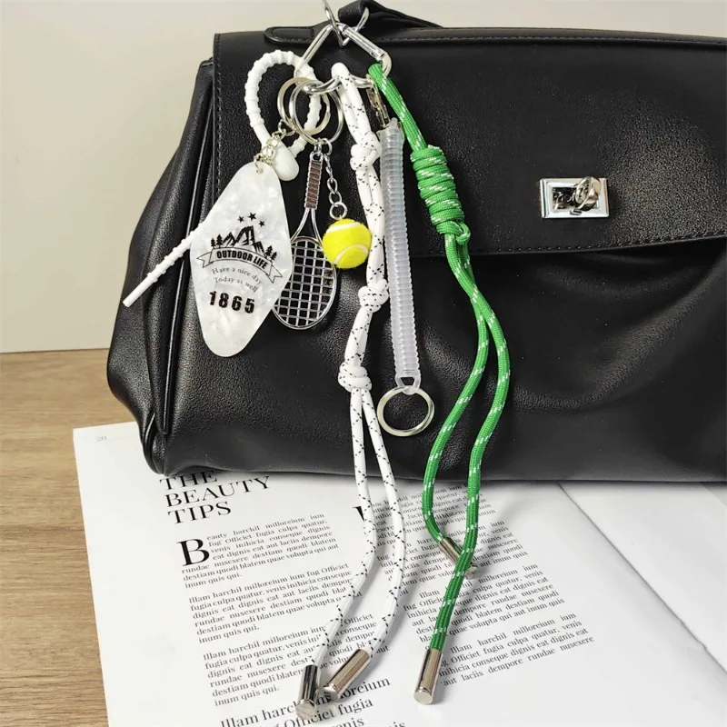 Ins Style Canvas Shoe Keychain Bible Book Pendant Woven Lanyard Versatile Trendy Banana Game Console Personalized Y2K Decoration