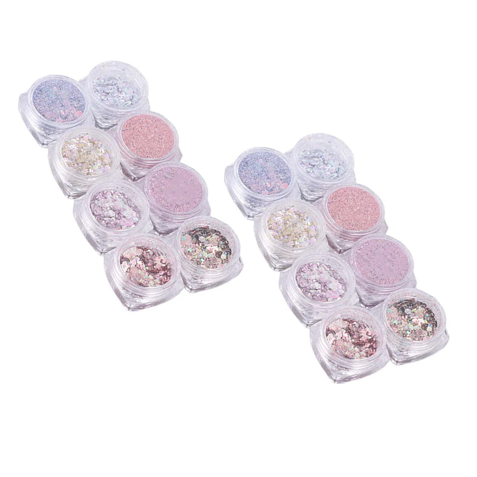 16Pcs Holographic Nail Art Sequins Iridescent Mermaid Scales Nail Glitter Flakes Glitter Festival Face Hair Makeup