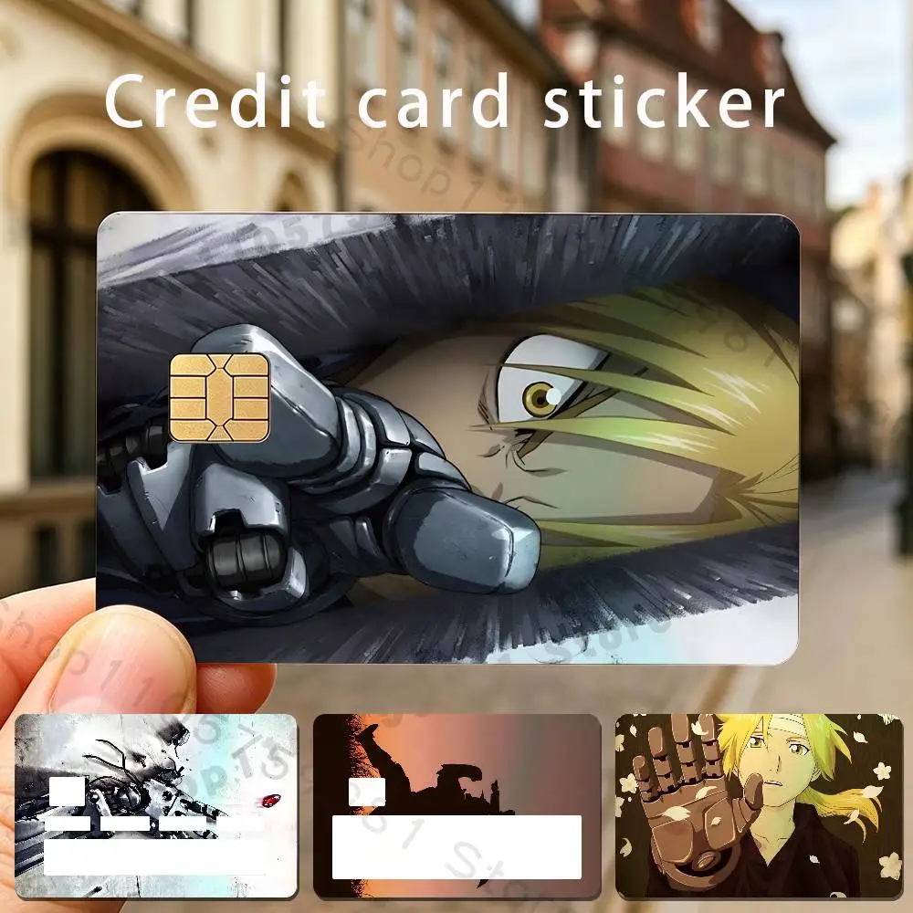 E-Edward  Alphonse FA Holographic Laser Shinny Film Skin Cover Sticker for Debit Credit Card Bank Card