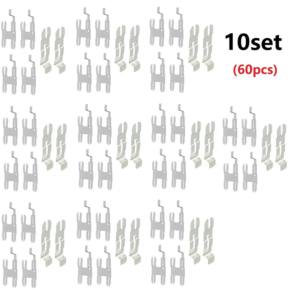 Nickel Plating Strip para baterias de lítio, folhas de níquel, aço chapeado, Brand New, 10Set (Total 60Pcs), 37.8*26.5mm