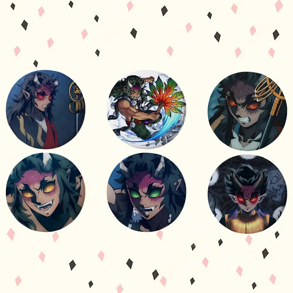 Cartoon Anime Hantengu Runde Laser-Brosche Cartoon-Anstecknadel Kleidung Rucksack Accessoires Revers-Abzeichen