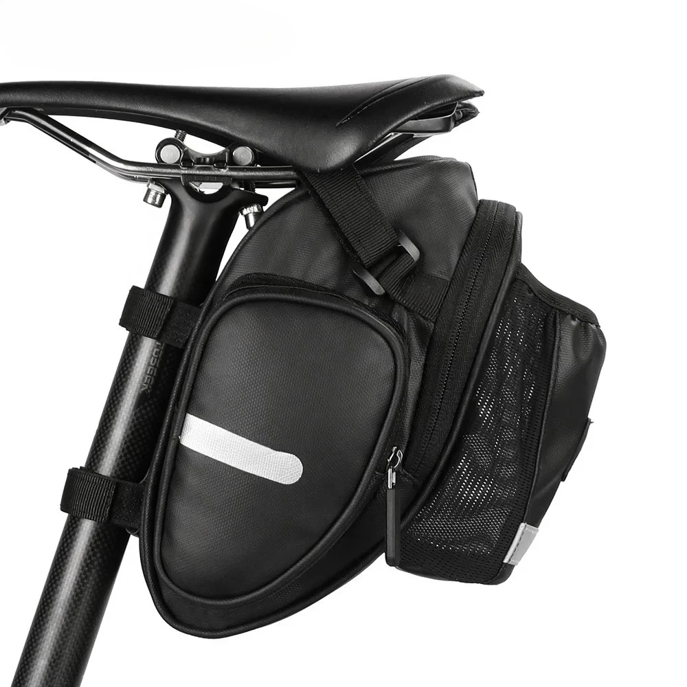 Waterproof Bicycle Saddle Bag With Drink Holder Cycling Bike Under Seat Storage Pouch Bag For MTB