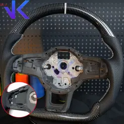 Carbon Fiber Customized Steering Wheel leather Alcantara For Tiguan Passat VW Golf MK7 7.5 GTI GTD GTE 2013-2020 GTI