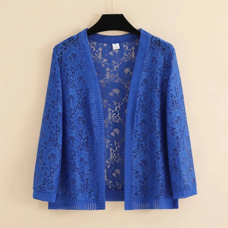 Women Coat Woman Clothing High-end Fashion Plus Size Short Sunscreen Coat Women's Lace Cardigan Short Shawl Sunscreen  Coat