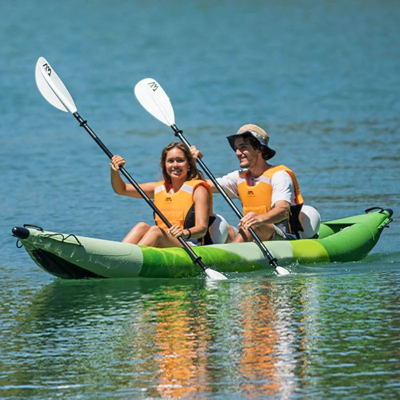 

Портативный складной легкий надувной 2-местный педальный рыболовный каяк с двойным сиденьем Sit-On-Top River Ocean Water
