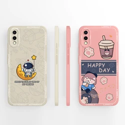 Cases For Samsung Galaxy A02 M02 A022 M022 Lovely Astronaut Girl Liquid Durable Shell For Samsung a02 m02 a022 m022 Coque Funda