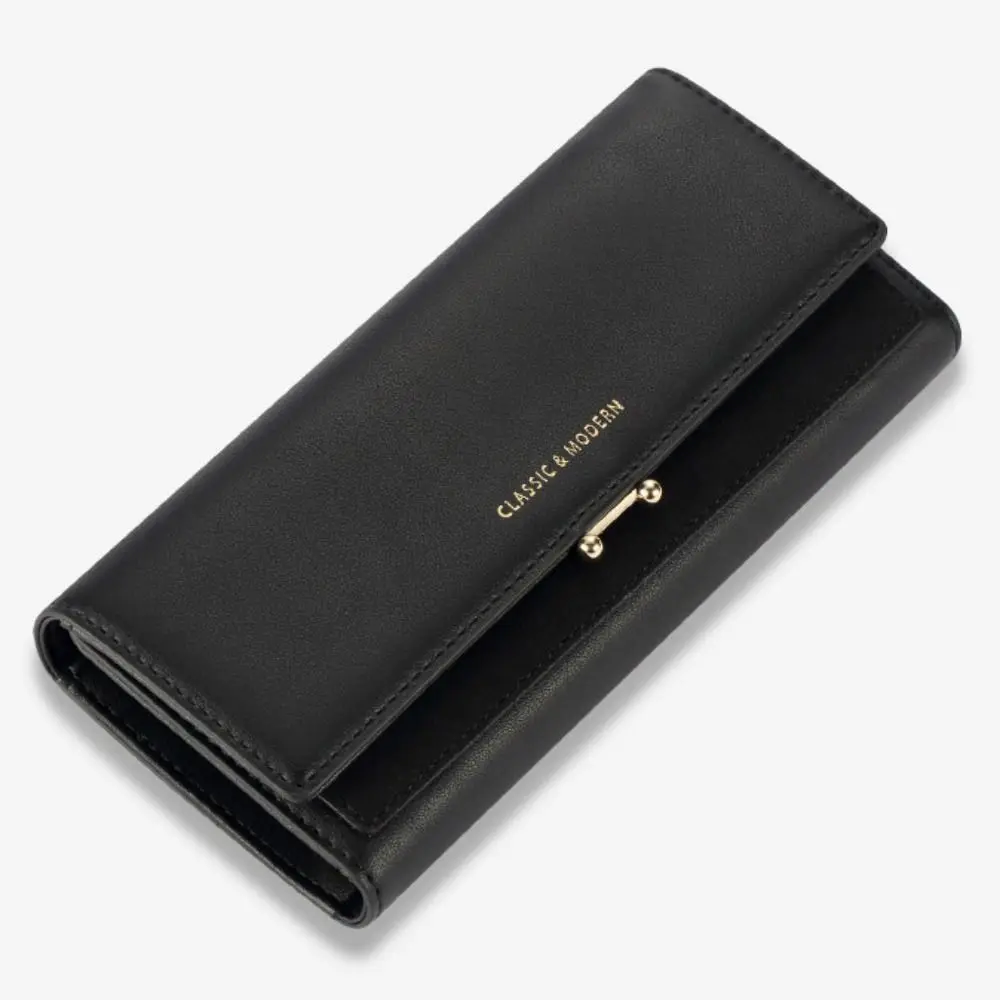 

Trendy Money Pocket PU Long Wallet Luxury Coin Purse Women Long Purse Large Capacity Card Holder Long Hand Clutch Outdoor