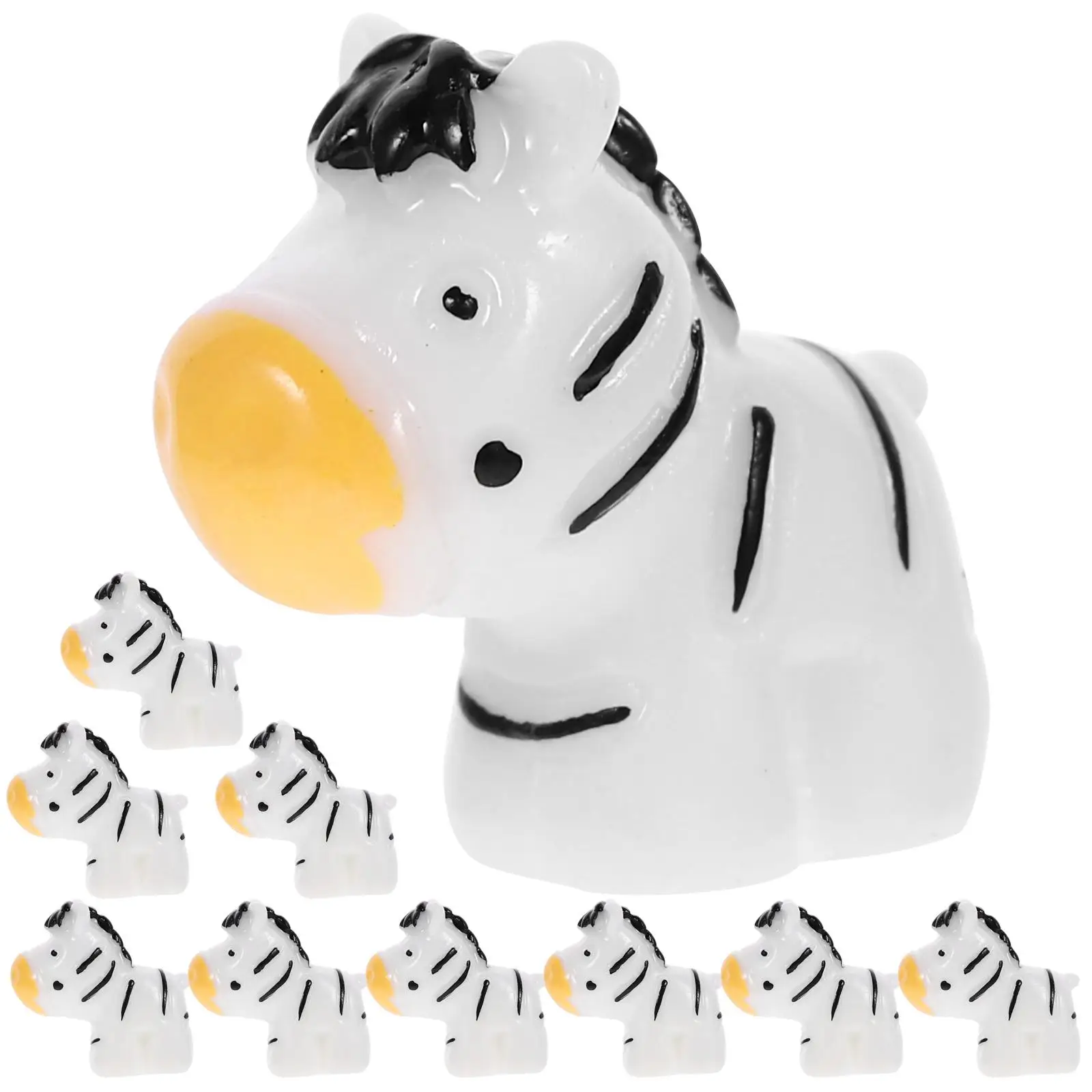 

10 Pcs Ornaments Succulent Decor Resin Mini Zebra Decors Home Decor Christmas Party Succulent DIY Table