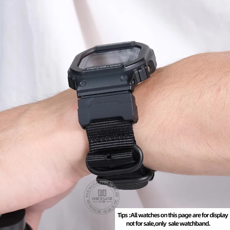 Для Casio Square Block dw 5600 DW-5600 GW-B5600 GM-5600 Холщовый ремешок для часов с мужским ремешком DW5600 Модифицированный нейлоновый ремешок для часов