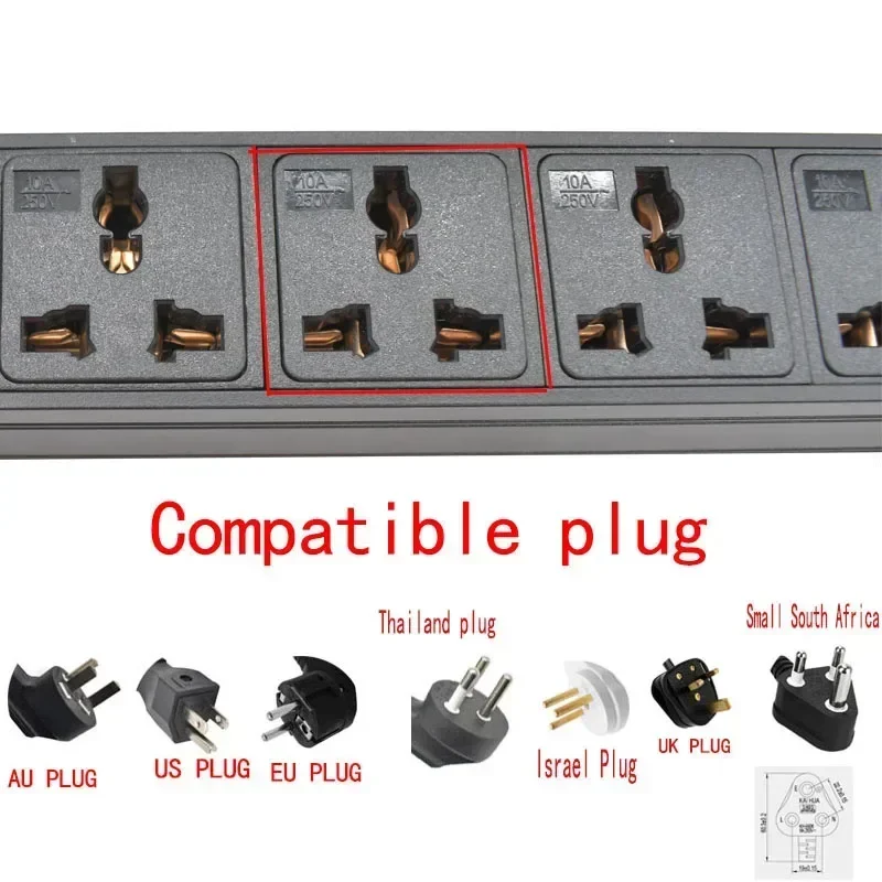 Gniazdo pulpitu C14 port PDU power strip ukryte biurowe Outlets1-8AC elektryczne uniwersalne gniazdo wyjściowe