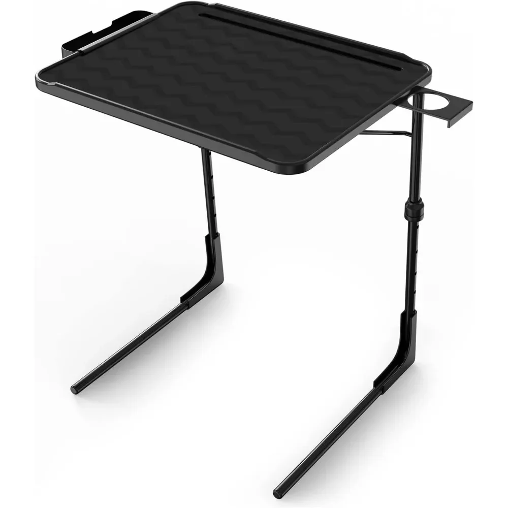 

PRO TV Tray Table - Folding Table with Cup Holder and Tablet Slot- Couch Desk for Working from Home, TV Trays for Eating