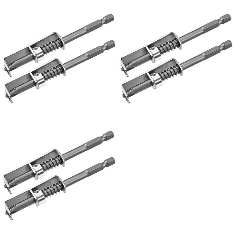ABBO-6 Pcs Spring-Loaded Screw Holder Bit, Anti-Drop Screwdriver Bit, Single-Hand Operation Bit Holder For Electricians