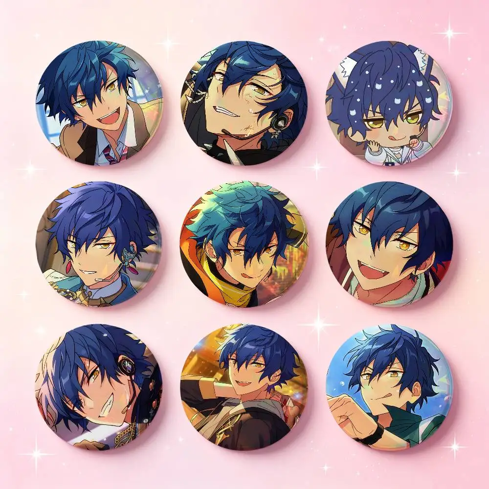 Jun Sazanami Anime Figure Badges Button Round Creative Pin Brooch Badge Bag Decor Accessories Fans Collect Friends Gifts