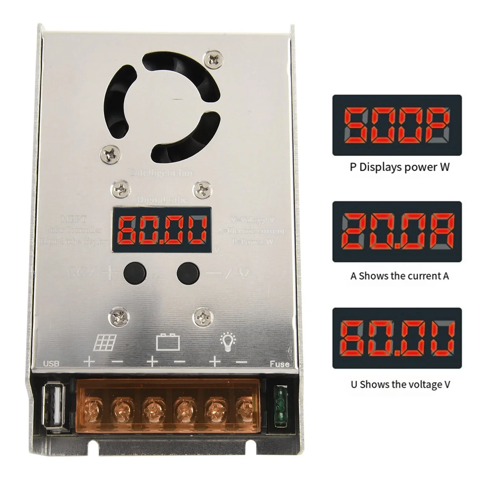 

600W MPPT Solars Controller 25A MPPT Step-Down 18V-80V Input Can Charge 12V/24V Lithium Leads Acid Gel Batteries