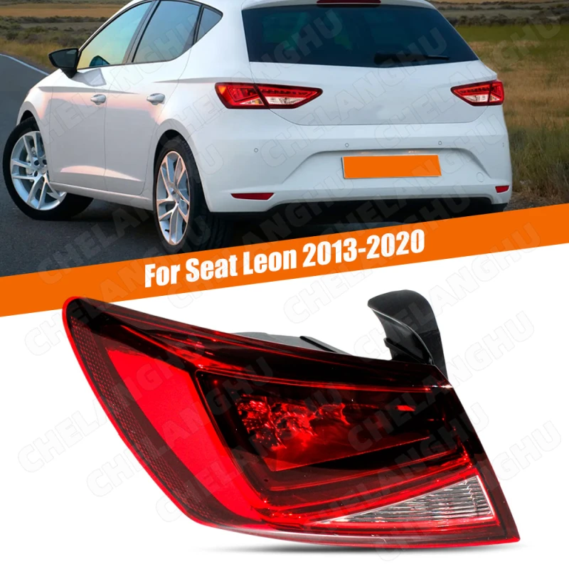 

1 Left Side Tail Light With LED Bulbs For Seat Leon 2013 2014 2015 2016 2017 2018 2019 2020 Car Rear Brake Lamp 5F0945207E
